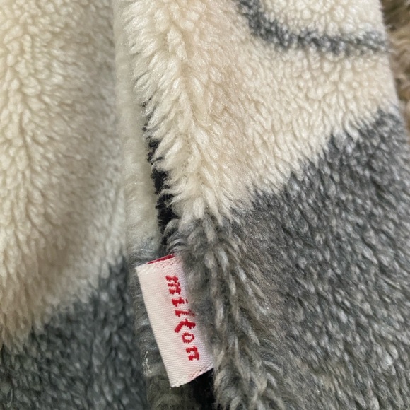 Milton Fun Wear Vest  Unisex S Fleece Nature Wolf Print Vintage 90s - Picture 8 of 12